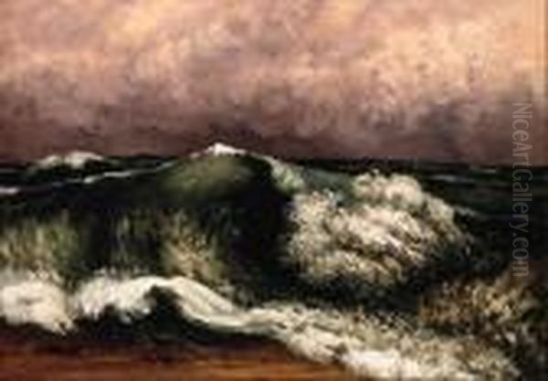 La Vague Oil Painting by Gustave Courbet