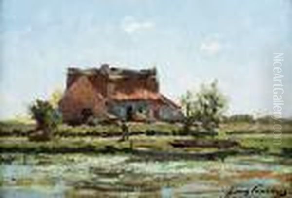 La Ferme Oil Painting by Frans Courtens