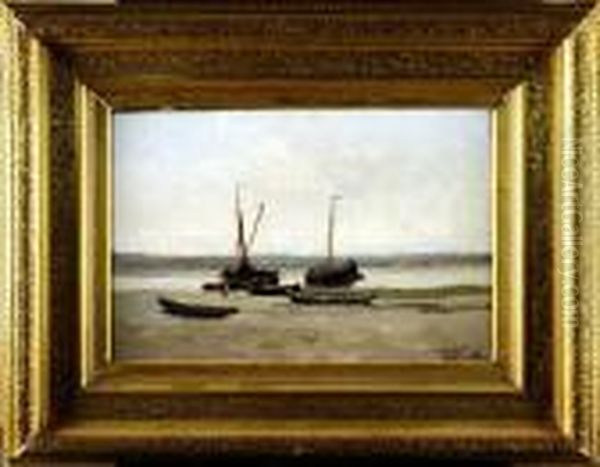 [bateaux De Peche] Oil Painting by Frans Courtens