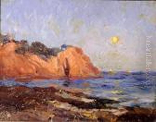 [l'esterel] Oil Painting by Frans Courtens