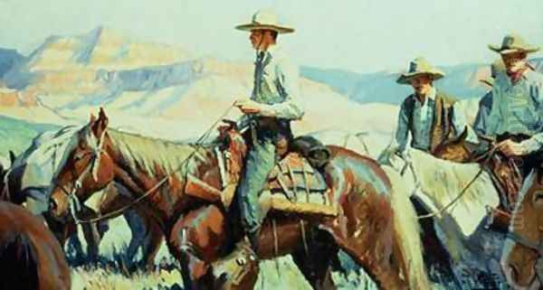 Tall in the Saddle Oil Painting by William Henry Dethlef Koerner