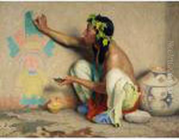 Kachina Painter Oil Painting by Eanger Irving Couse