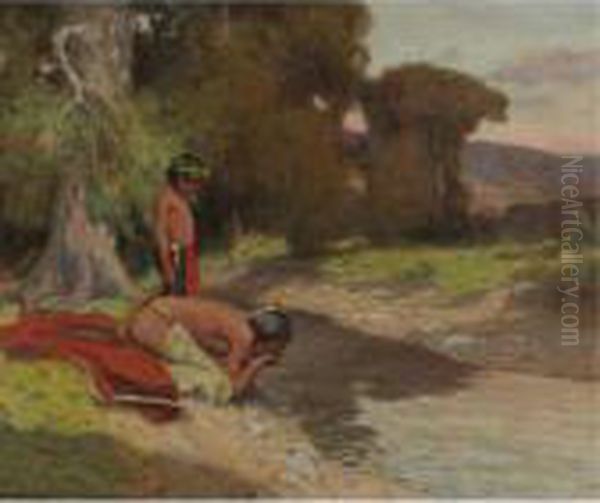 The Cooling Stream Oil Painting by Eanger Irving Couse