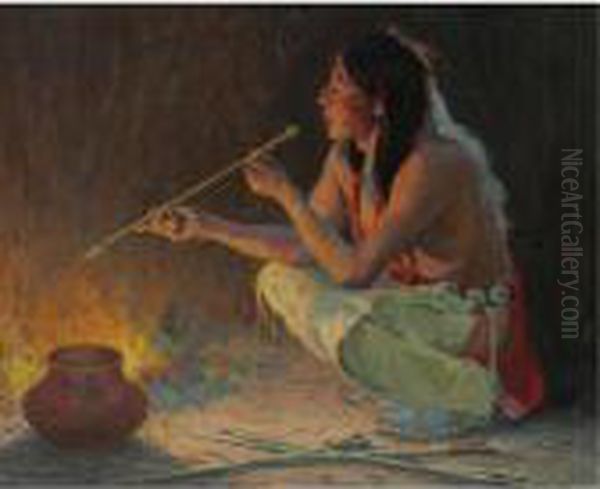 The Arrow Maker Oil Painting by Eanger Irving Couse