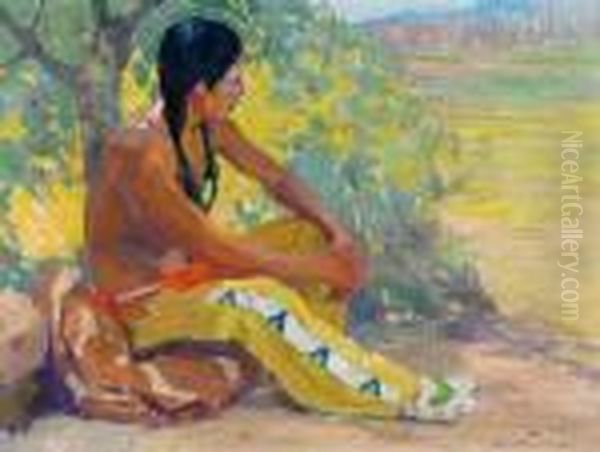 Contemplation Oil Painting by Eanger Irving Couse