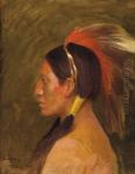 Klikitat Warrior Oil Painting by Eanger Irving Couse