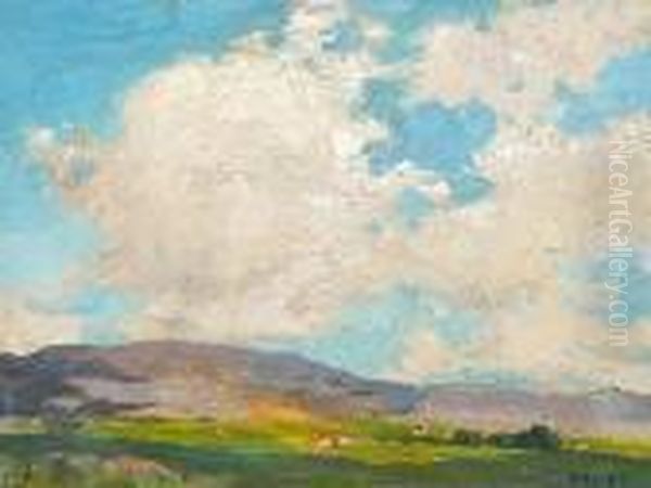 Taos Valley Oil Painting by Eanger Irving Couse