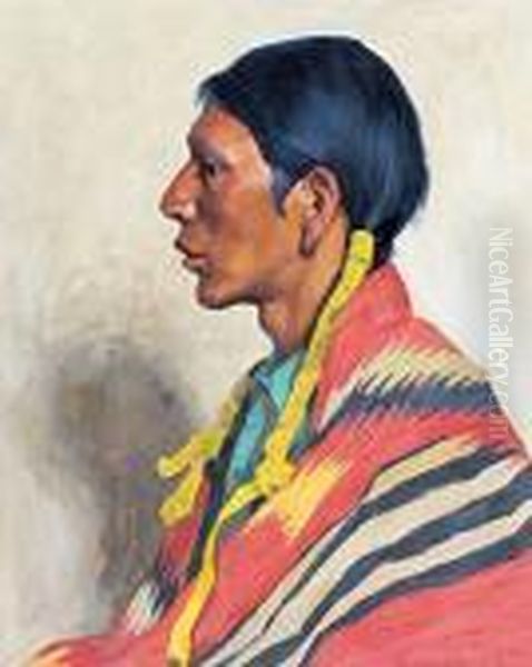 Leandro Bernal, Taos Oil Painting by Eanger Irving Couse