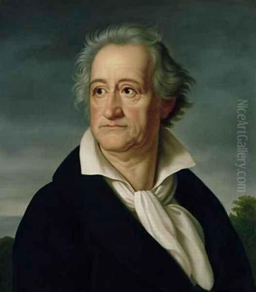 Goethe 1749-1832 Oil Painting by Heinrich Christoph Kolbe