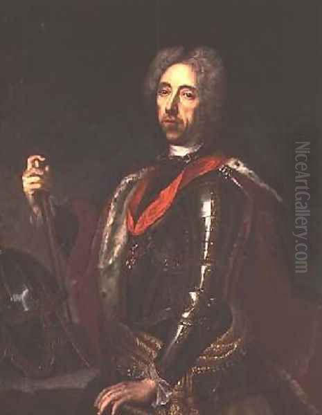 Prince Eugene of Savoy 1663-1736 Oil Painting by Johann Kupezky or Kupetzky