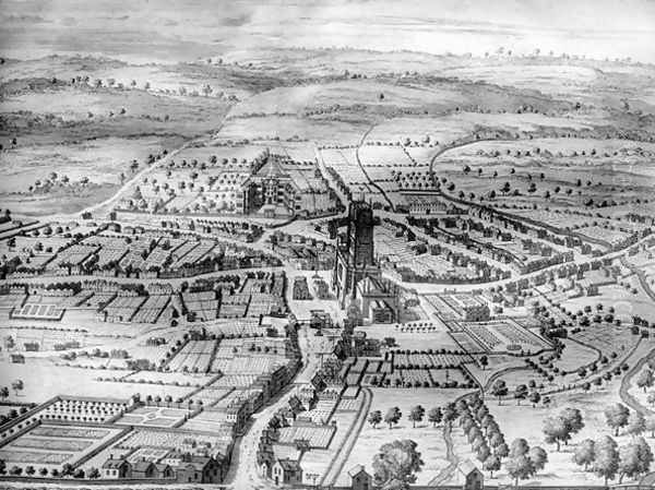 Cirencester Park from The Ancient and Present State of Gloucestershire Oil Painting by Johannes Kip