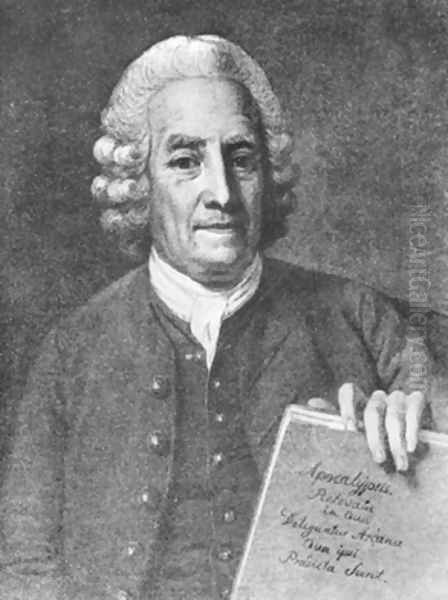 Emanuel Swedenborg Oil Painting by Per (the elder) Krafft