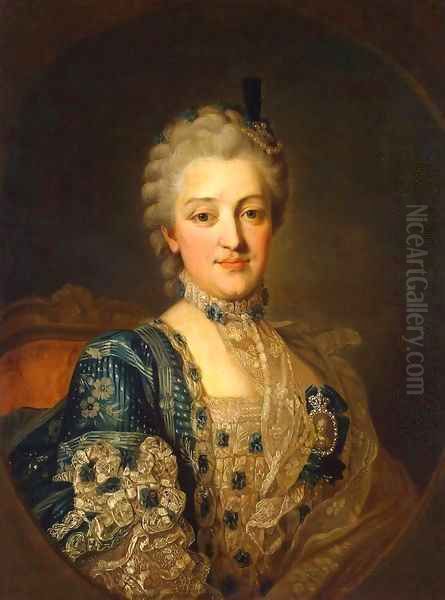 Portrait of Natalia Alexandrovna Repnina Oil Painting by Per (the elder) Krafft