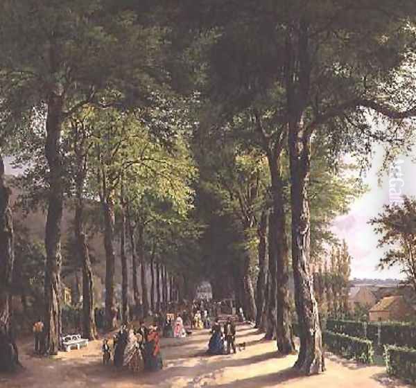 The Promenade at Spa in Belgium Oil Painting by Ernest Krins