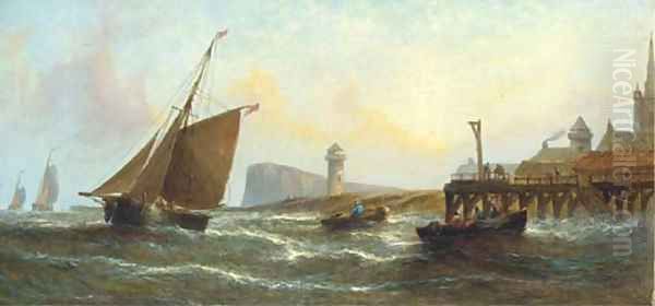 Morning off Harwich Oil Painting by William Calcott Knell