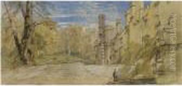 Haddon Hall, Derbyshire Oil Painting by David I Cox