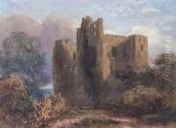 Kenilworth Castle Oil Painting by David I Cox