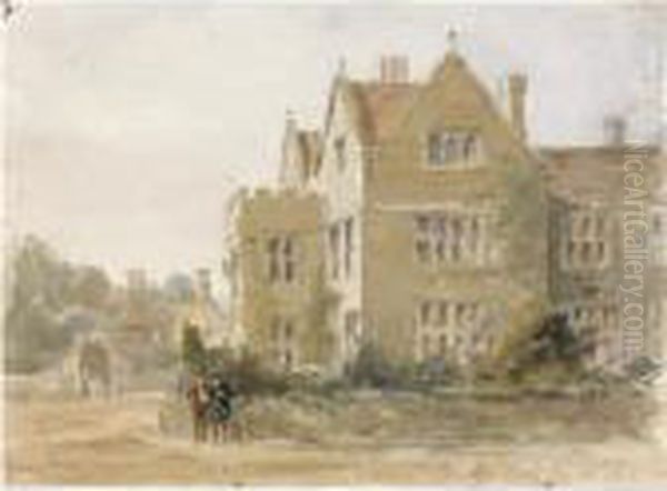 Peacock Inn, Rowsley Oil Painting by David I Cox