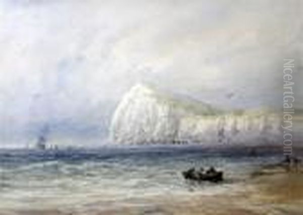 Shakespeare's Cliff, Dover Oil Painting by David I Cox