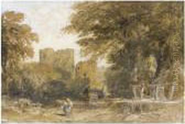 Kenilworth Castle, Warwickshire Oil Painting by David I Cox