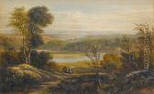 The Vale Of Chepstow Oil Painting by David I Cox