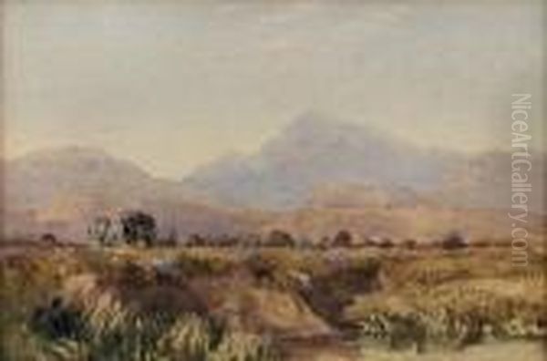 A Viewnear Snowdon Watercolour 16 X 24cm Provenance: Leggatt Brothers Oil Painting by David I Cox