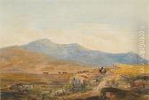 Cader Idris Oil Painting by David I Cox