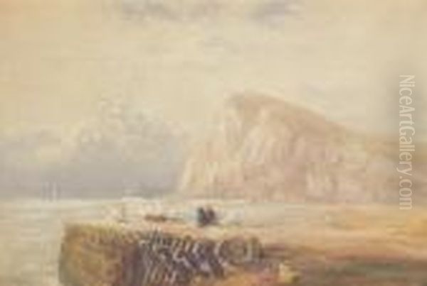 Shakespeare's Cliff, Dover Oil Painting by David I Cox