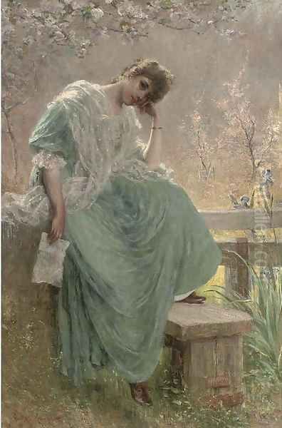 The love letter Oil Painting by Davidson Knowles