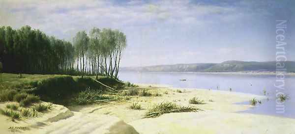 On the Volga Oil Painting by Mikhail Konstantinovich Klodt