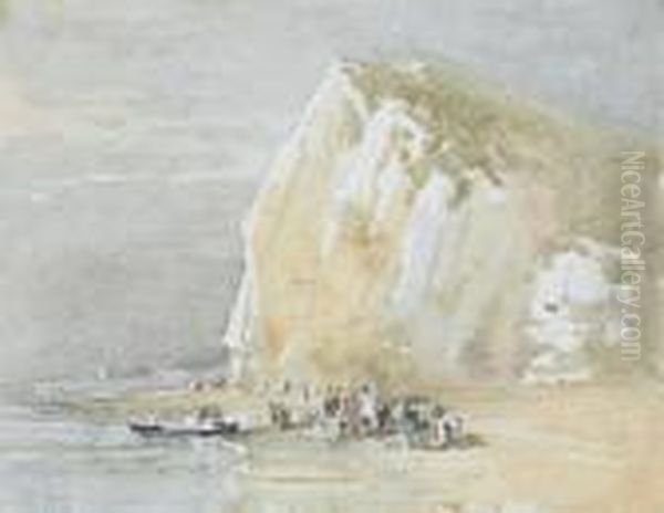 Shakespeare's Cliff, Dover Oil Painting by David I Cox