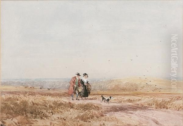 Crossing The Moors Oil Painting by David I Cox