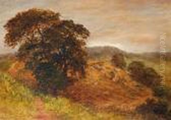 The Youngerhillside Landscape Oil Painting by David Cox