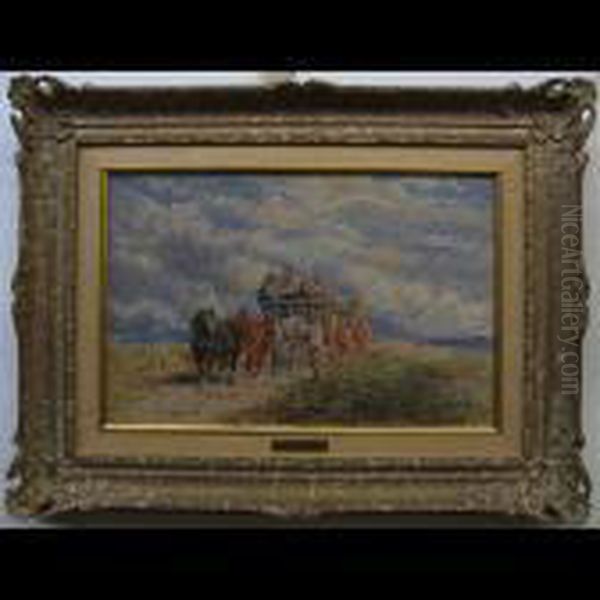 The Farm Cart Oil Painting by David Cox