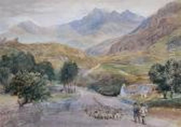 Capel Curig Oil Painting by David Cox