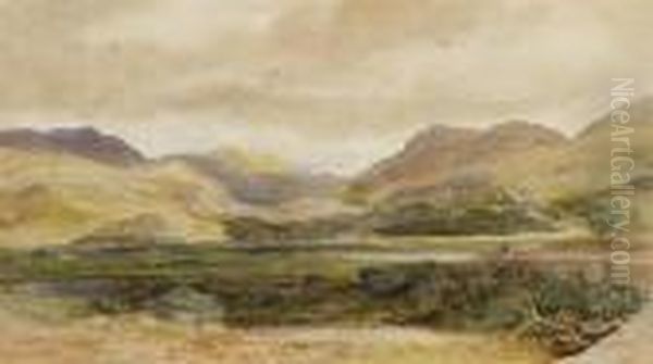 Foothills Landscape Oil Painting by David Cox