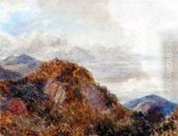 Possibly The Moelwyns Oil Painting by David Cox