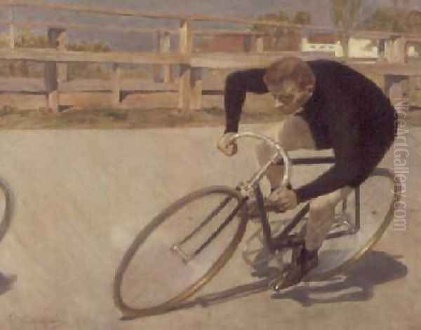 The Cyclist Oil Painting by Constantin Kousnetzov