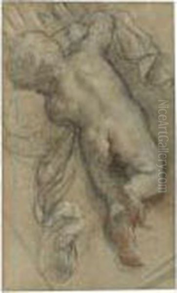 Study Of A Putto Oil Painting by Antoine Coypel