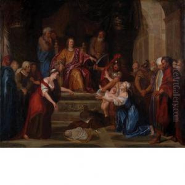 The Judgment Of Solomon Oil Painting by Antoine Coypel