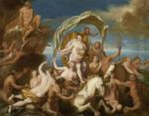 The Triumph Of Amphitrite. Oil Painting by Antoine Coypel