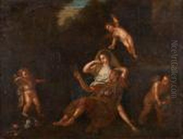 Cena Mitologica Oil Painting by Antoine Coypel