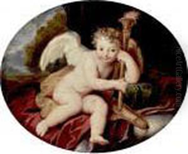 Cupid Oil Painting by Antoine Coypel