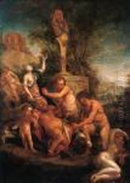 The Triumph Of Silenus Oil Painting by Antoine Coypel