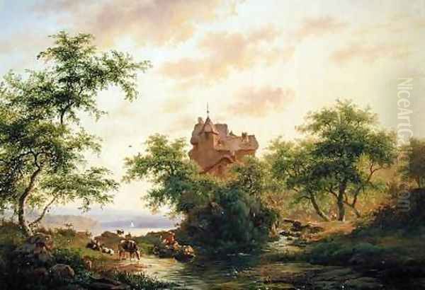 Landscape Oil Painting by Jan Adam Janszoon Kruseman