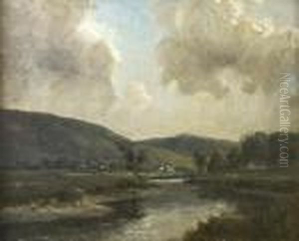 Donegal River Landscape Oil Painting by James Humbert Craig