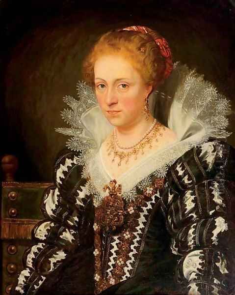 Portrait of Jacqueline of Caestre Oil Painting by Jan Adam Janszoon Kruseman