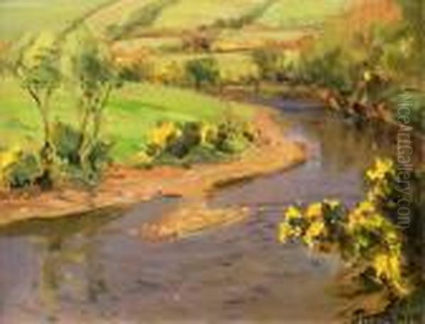 River 
Cushendun Oil Painting by James Humbert Craig