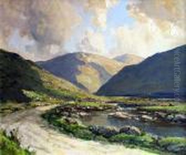 The Hills Of Connemara Oil Painting by James Humbert Craig