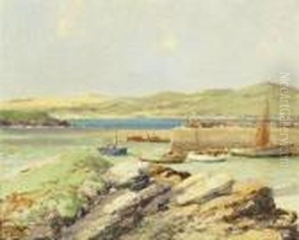 Dunfanaghy Harbour Oil Painting by James Humbert Craig